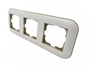 рамка 3 поста OVIVO Loft белый/крафт