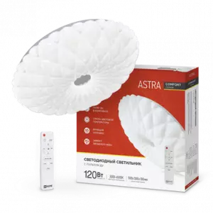 ЭЛМАКС - Светильник светодиодный COMFORT ASTRA 120Вт 230В 3000-6500K 9600Лм 500x100мм с пультом ДУ IN HOME элмакс, электротехника, кабель, светотехника, elmax.pro