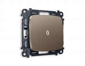 ЭЛМАКС - Комплект механизма 1-клавишного проходного выключателя с подсветкой 5600K (нейтральный белый свет) O элмакс, электротехника, кабель, светотехника, elmax.pro