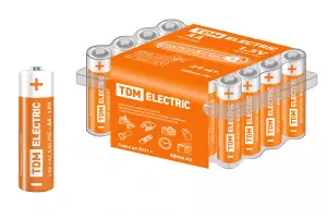 ЭЛМАКС - Элемент питания LR6 AA Alkaline 1,5V BOX-24 TDM элмакс, электротехника, кабель, светотехника, elmax.pro