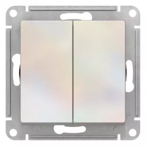 ATLASDESIGN 2-клавишный ПЕРЕКЛЮЧАТЕЛЬ, перекрестный, 2 x сх. 7, 10АХ, механизм, ЖЕМЧУГ