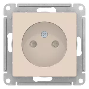 ЭЛМАКС - ATLASDESIGN РОЗЕТКА без заземления со шторками, 16А, механизм, БЕЖЕВЫЙ элмакс, электротехника, кабель, светотехника, elmax.pro