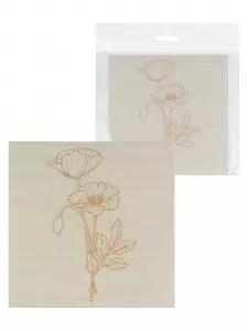 ЭЛМАКС - Набор досок для выжигания "Цветы", 150х150 мм, 5 шт., пакет, TDM элмакс, электротехника, кабель, светотехника, elmax.pro