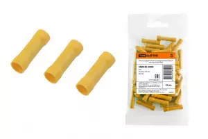 ЭЛМАКС - Гильза соединительная изолированная ГСИ 6,0 желтая (50 шт) TDM элмакс, электротехника, кабель, светотехника, elmax.pro