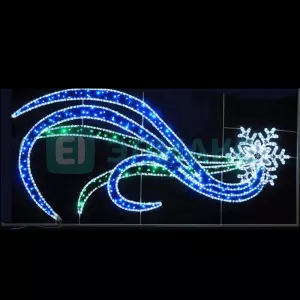 Фигура световая "Вертикальная снежинка" размер 1.2х2.5м NEON-NIGHT