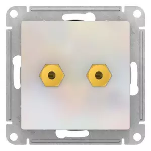 ЭЛМАКС - ATLASDESIGN АУДИОРОЗЕТКА двойная, ЖЕМЧУГ элмакс, электротехника, кабель, светотехника, elmax.pro