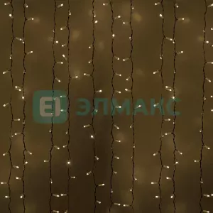 Гирлянда "Светодиодный Дождь" 2х1,5м, постоянное свечение, белый провод, 230 В, диоды БЕЛЫЕ, 360 LED