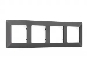 ЭЛМАКС - Рамка ALFA Line (Антрацит серый) 4-ая AF110654 элмакс, электротехника, кабель, светотехника, elmax.pro