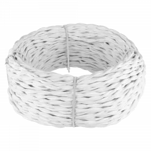 W6453201/ Ретро кабель витой 3х1,5 (белый) 20 м