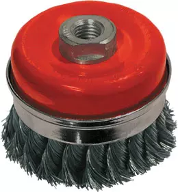 ЭЛМАКС - Корщетка-чашка с бандажом 100 мм витая, гайка М14 Профи (USP) элмакс, электротехника, кабель, светотехника, elmax.pro