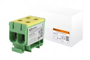 ЭЛМАКС - Клемма вводная силовая КВС 4 ввода 6-50 кв.мм. желтая/зеленая TDM элмакс, электротехника, кабель, светотехника, elmax.pro