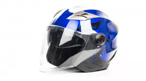 ЭЛМАКС - Шлем мото HIZER B208 (M) #3 blue/black элмакс, электротехника, кабель, светотехника, elmax.pro