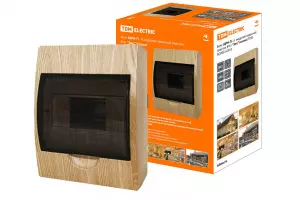 ЭЛМАКС - Бокс ЩРН-П-6 модулей навесной пластик IP40 "Эко" (сосна) TDM элмакс, электротехника, кабель, светотехника, elmax.pro