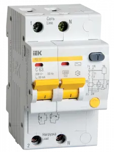 Диф.автомат АД12 2Р 10А 30мА ИЭК
