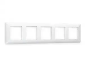 ЭЛМАКС - Рамка ALFA Line (Белый глянец) 5-ая AF110105 элмакс, электротехника, кабель, светотехника, elmax.pro