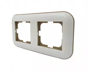 рамка 2 поста OVIVO Loft белый/крафт