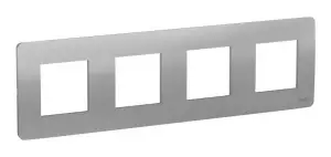 ЭЛМАКС - UNICA STUDIO рамка 4-постовая, алюминий элмакс, электротехника, кабель, светотехника, elmax.pro
