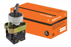 ЭЛМАКС - Переключатель BJ25 черный 2 положения I-0 длинная ручка 1з+1р TDM элмакс, электротехника, кабель, светотехника, elmax.pro