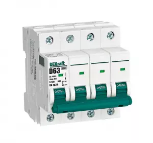 Авт. выкл. без теплозащиты 4P 63А х-ка D 6кА ВА-103M