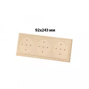 ЭЛМАКС - Накладка на бревно деревянная универсальная НБУ 1Пх3 92х243 мм, береза TDM элмакс, электротехника, кабель, светотехника, elmax.pro