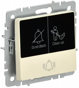 ЭЛМАКС - BRITE Кнопка звонка с инд. отел. 10А ВС10-1-9-БрКр беж. IEK элмакс, электротехника, кабель, светотехника, elmax.pro