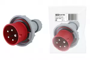 ЭЛМАКС - Вилка кабельная IP67 16А 3Р+РЕ+N 380В TDM элмакс, электротехника, кабель, светотехника, elmax.pro