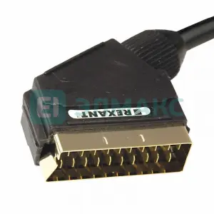 ЭЛМАКС - Шнур SCART - SCART (21PIN), длина 3 мeтра (GOLD) REXANT элмакс, электротехника, кабель, светотехника, elmax.pro
