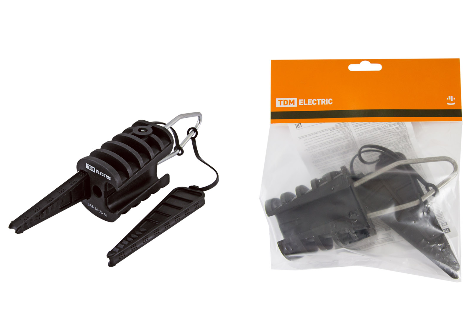 Зажим анкерный ЗАБ 16-25 М (PA25x100, DN123) рознич. упак. TDM Зажим анкерный ЗАБ 16-25 М (PA25x100, DN123) рознич. упак. TDM