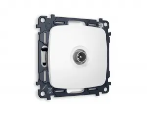 ЭЛМАКС - Комплект механизма TV розетки оконечной OMEGA MO133010 Белый матовый 50-870 MHz 1dB QUANT (OP1330, V элмакс, электротехника, кабель, светотехника, elmax.pro