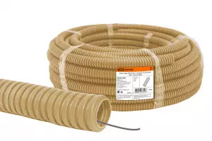 ЭЛМАКС - Труба гофр.ПВХ d 20 с зондом (25 м) легкая "ЭКО" (сосна) TDM элмакс, электротехника, кабель, светотехника, elmax.pro