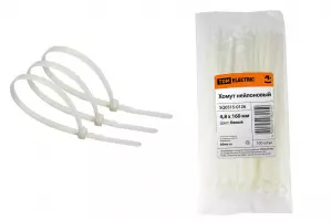 ЭЛМАКС - Хомут 4,8х160мм нейлон (белый) (100шт) TDM элмакс, электротехника, кабель, светотехника, elmax.pro