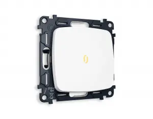 ЭЛМАКС - Комплект механизма 1-клавишного выключателя с подсветкой 3200K (мягкий теплый свет) OMEGA MO122010 Б элмакс, электротехника, кабель, светотехника, elmax.pro