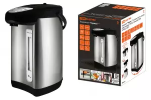 Термопот "Термо 1", металл, 4 л, 3 способа подачи воды, 750 Вт, стальной, TDM