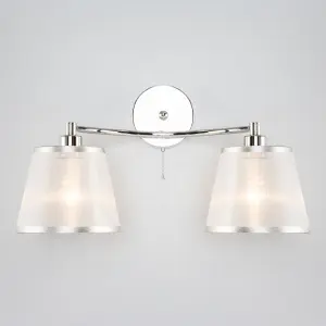 ЭЛМАКС - Настенный светильник с абажурами 60094/2 хром элмакс, электротехника, кабель, светотехника, elmax.pro