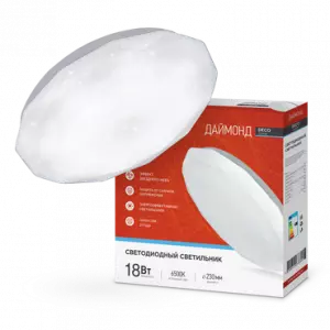 ЭЛМАКС - Светильник светодиодный серии DECO 18Вт 230В 6500К 1170лм 230мм ДАЙМОНД IN HOME элмакс, электротехника, кабель, светотехника, elmax.pro