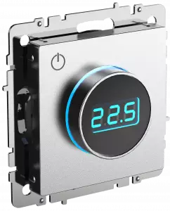 ЭЛМАКС - BRITE Термостат электронный с инд. ТС10-1-БрА алюм. IEK элмакс, электротехника, кабель, светотехника, elmax.pro