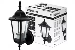 Светильник 6060-01Р садово-парковый шестигранник, 60 Вт, вверх, черный, в разборе, Ч/Б, TDM