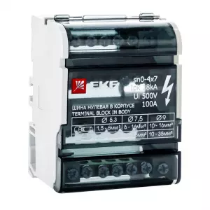 ЭЛМАКС - Шина нулевая в корпусе 4х7 EKF элмакс, электротехника, кабель, светотехника, elmax.pro
