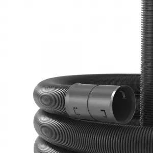 Двустенная труба ПНД гибкая для откр.прокладки 125мм, SN8, 720Н, ПВ-0, УФ, с протяжкой, 40м, черная