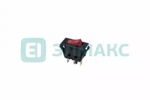 ЭЛМАКС - Выключатель клавишный 250V 15А (3с) ON-OFF красный с подсветкой REXANT элмакс, электротехника, кабель, светотехника, elmax.pro