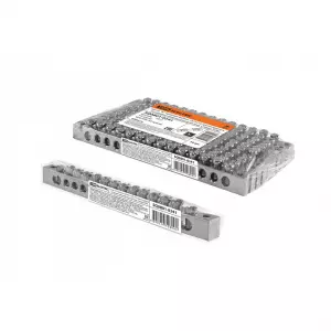 ЭЛМАКС - Шина "N" нулевая 6х9мм 14/2 (14 групп/крепеж по краям) никелированная инд. стикер TDM элмакс, электротехника, кабель, светотехника, elmax.pro