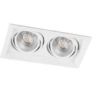 ЭЛМАКС - Светильник карданный светодиодный 2x12W 2160 Lm, 4000К, 35 градусов, белый, AL202 с драйвером и клем элмакс, электротехника, кабель, светотехника, elmax.pro