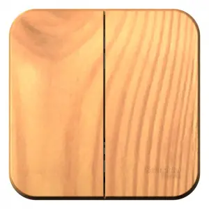 ЭЛМАКС - BLANCA О/У 2-клавишный ВЫКЛЮЧАТЕЛЬ (cх.5) ИЗОЛ.ПЛ., 10А, 250B, ЯСЕНЬ элмакс, электротехника, кабель, светотехника, elmax.pro