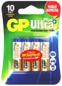 ЭЛМАКС - Батарейка щелочная GP LR6 (AA) Ultra Plus Alkaline 1.5В бл/4 (15AUPA21-2CRSB4) элмакс, электротехника, кабель, светотехника, elmax.pro