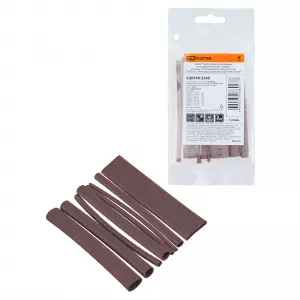 ЭЛМАКС - Набор трубок термоусаживаемых, клеевых "Моноцвет-диапазон, коричневый TDM" элмакс, электротехника, кабель, светотехника, elmax.pro