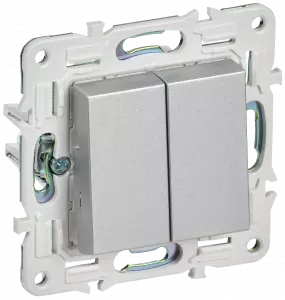ЭЛМАКС - SKANDY Выключ. 2-кл. прох. 10А SK-V05S сереб. IEK элмакс, электротехника, кабель, светотехника, elmax.pro