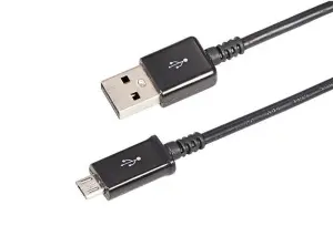 ЭЛМАКС - USB кабель microUSB длинный штекер 1 м черный элмакс, электротехника, кабель, светотехника, elmax.pro