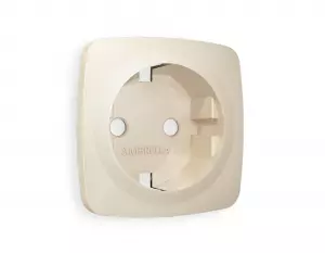 ЭЛМАКС - Лицевая панель OMEGA (Бежевый матовый) для электрической розетки с заземлением QUANT OP3260 элмакс, электротехника, кабель, светотехника, elmax.pro