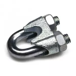 Зажим троса одинарный D6мм тип "Слоник" DIN 741 (100 шт/уп) Промрукав