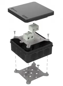 Коробка огнестойкая для о/п двухкомпонентная 60-0303-9005-FR10.0-4 Е15-Е120 100х100х40 Промрукав Коробка огнестойкая для о/п двухкомпонентная 60-0303-9005-FR10.0-4 Е15-Е120 100х100х40 Промрукав